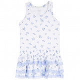 Floral Cheescloth Dress With Lace