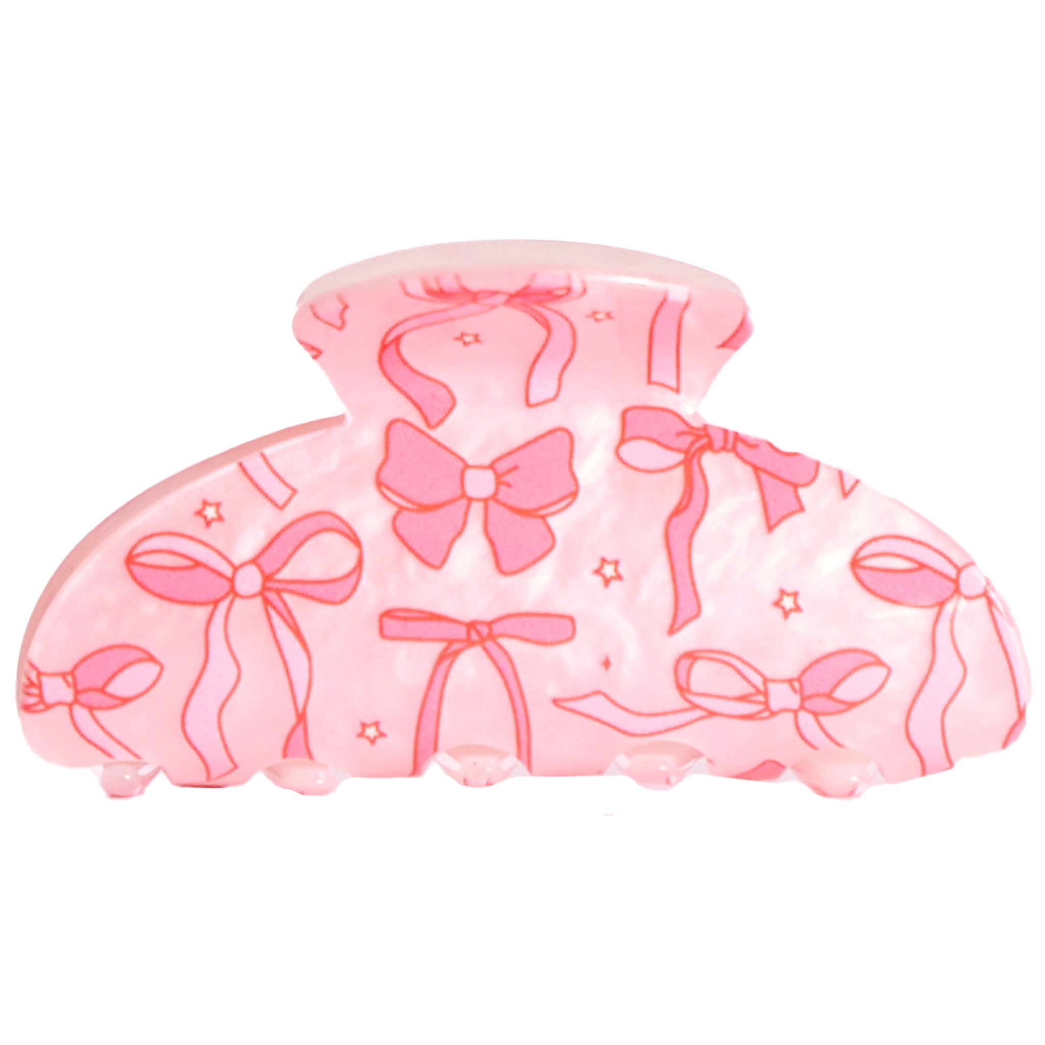 Pink Ribbon Bow Claw Clip - Denny's