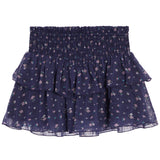 Brooke Blue Floral Smock Skirt - Denny's