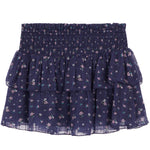 Brooke Blue Floral Smock Skirt - Denny's
