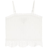 Smock Tank With Eyelet Peplum