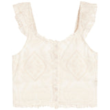 Eyelet Button Up Top