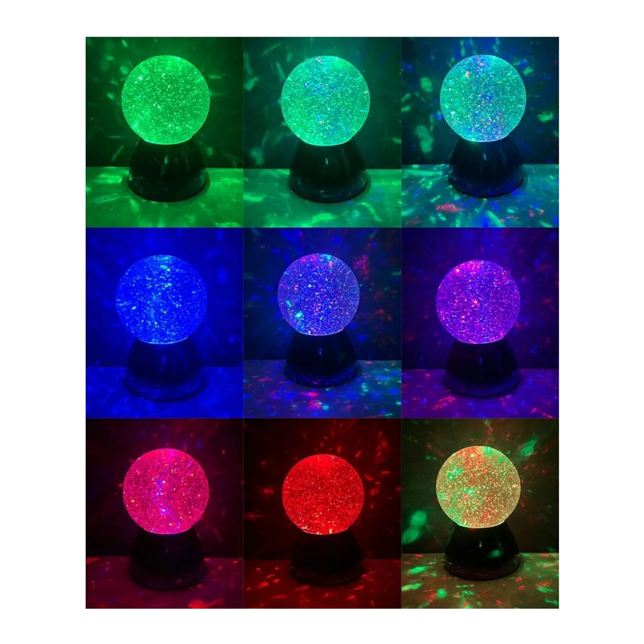 Motion Color Changing LED Glitter Ball - Denny's