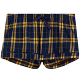 Womens Flannel Short Navy/Gold