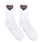 Checker Heart Sock - Denny's