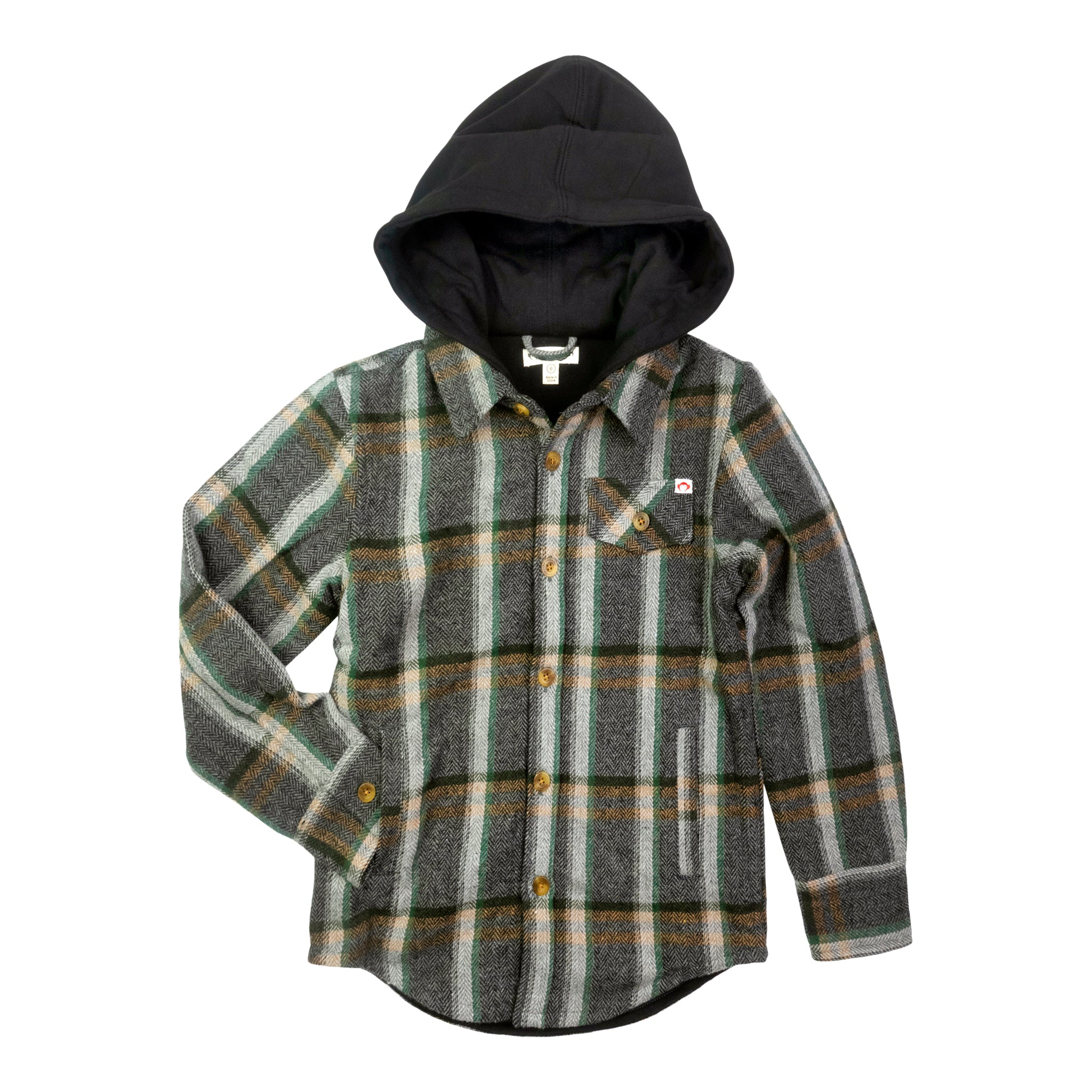 Woodland Glen Plaid Hooded Shirt - Denny's