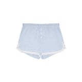 Caprice Stripe Short With Lace Trim