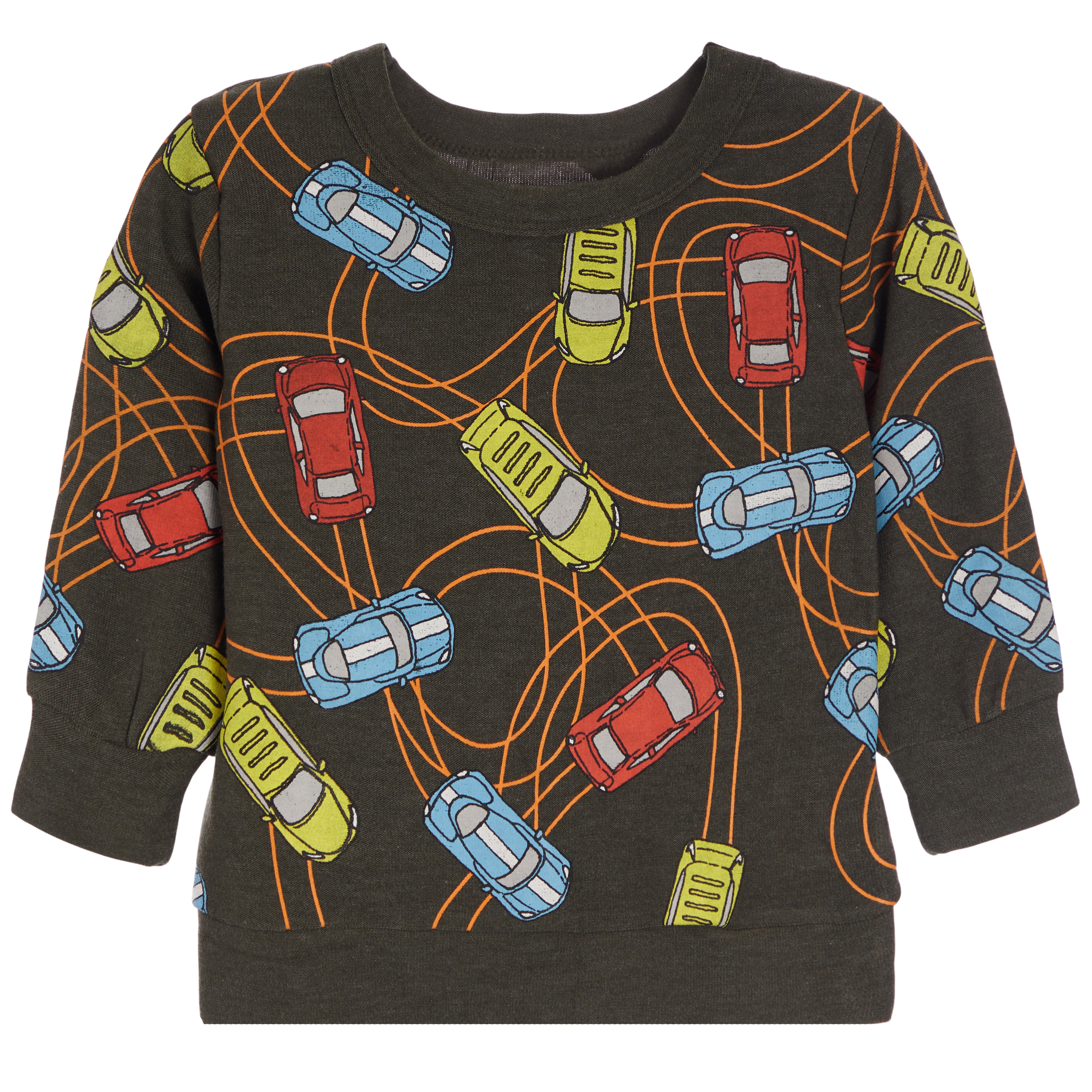Race Cars All Over Cozy Knit Sweatshirt - Denny's