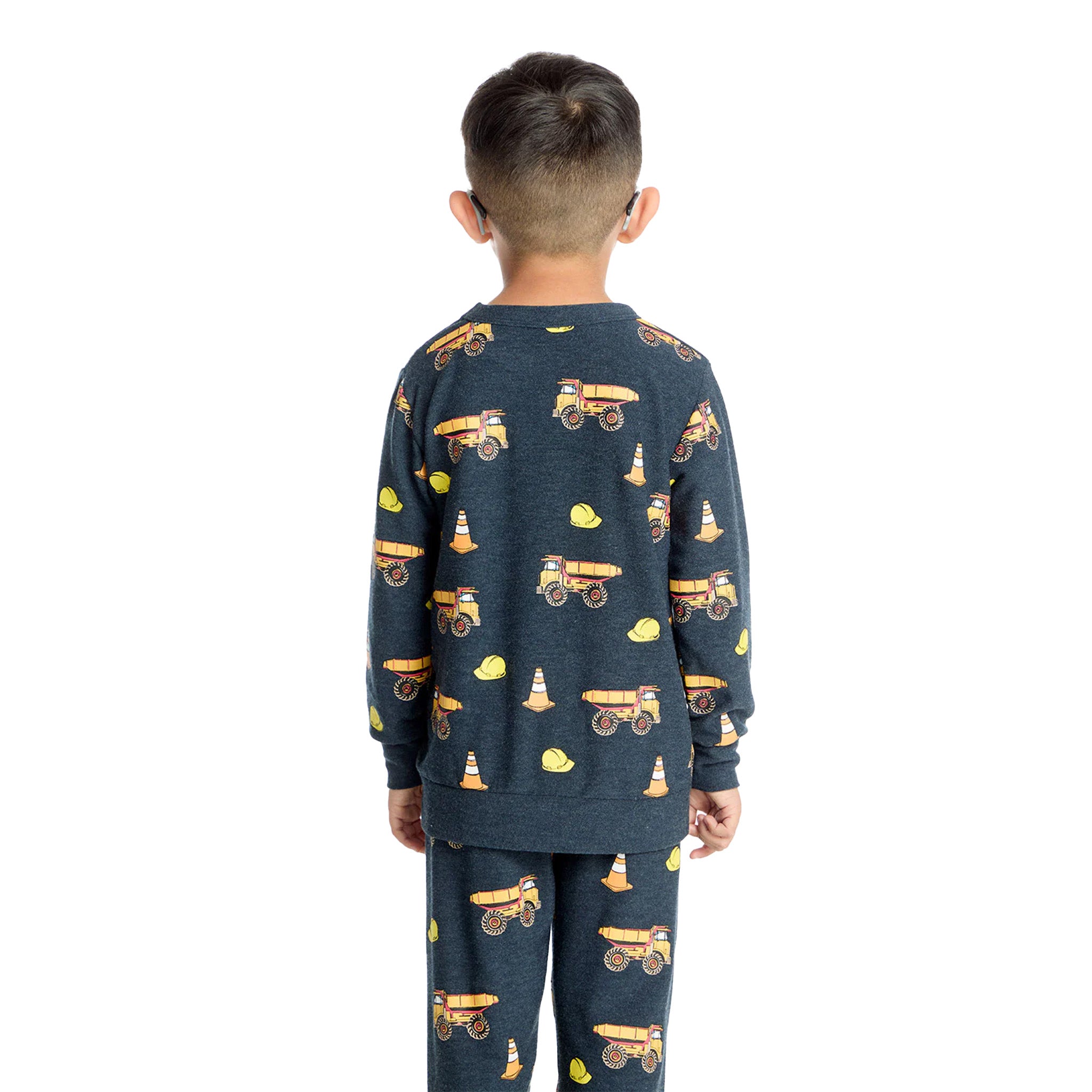 Construction Trucks Cozy Knit Sweatshirt - Denny's