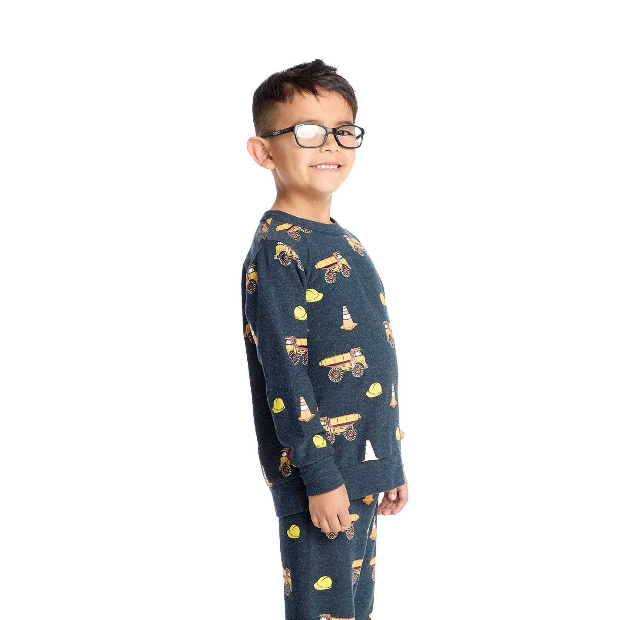 Construction Trucks Cozy Knit Sweatshirt - Denny's
