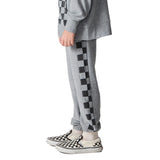 Check Side Barrel Leg Jogger
