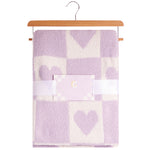 Checker Purple Heart Blanket - Denny's
