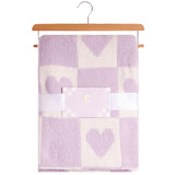 Checker Purple Heart Blanket - Denny's