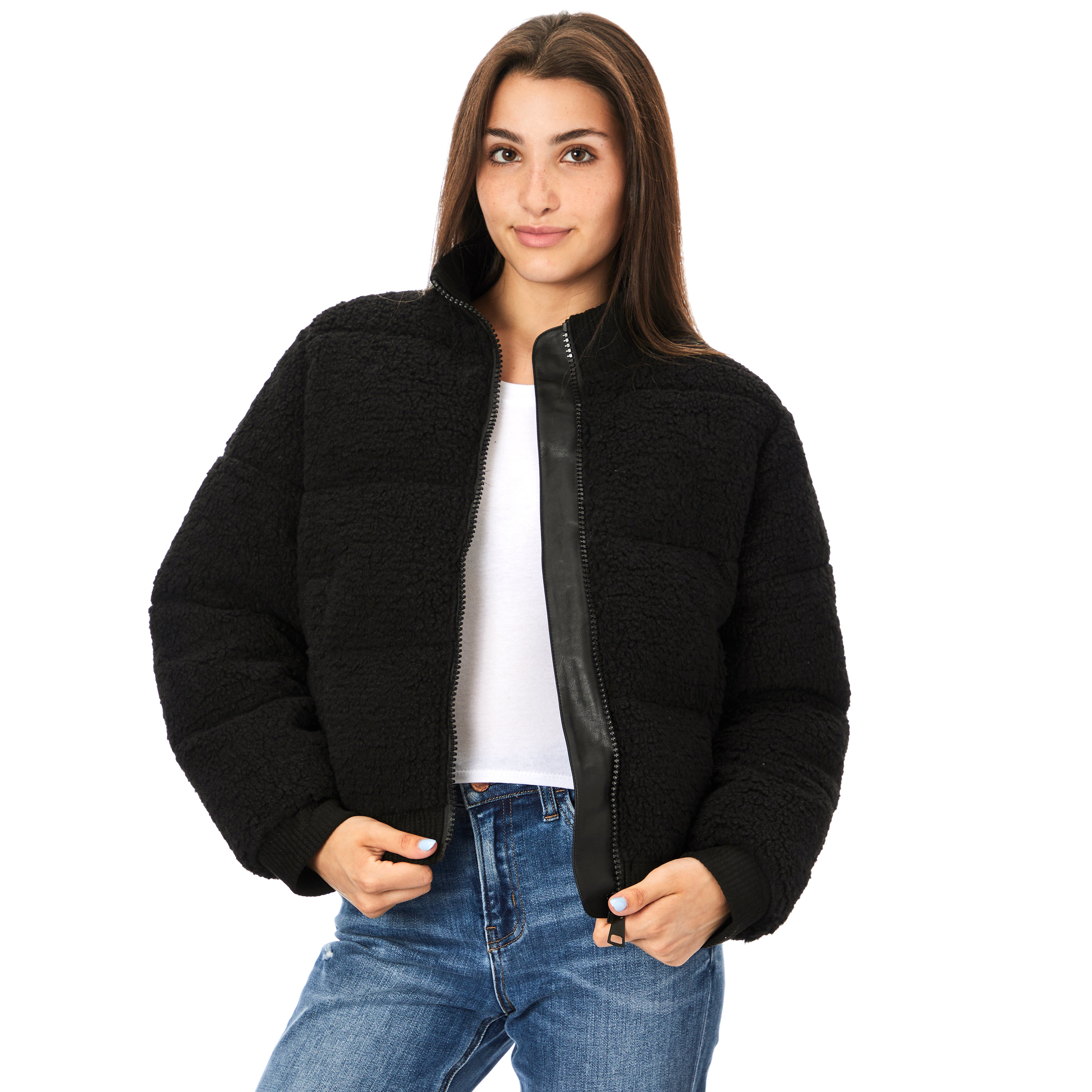 Sherpa Suede Bomber Jacket - Denny's