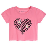 Checkered Daisy Heart Crop Tee - Denny's