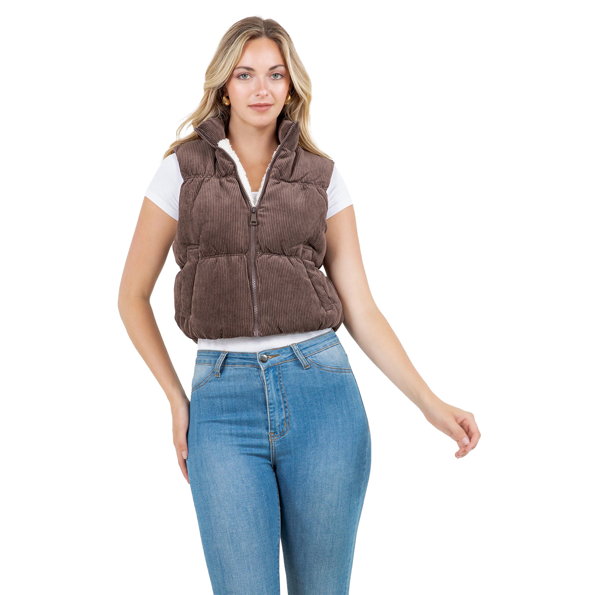 Sherpa Lined Corduroy Vest - Denny's