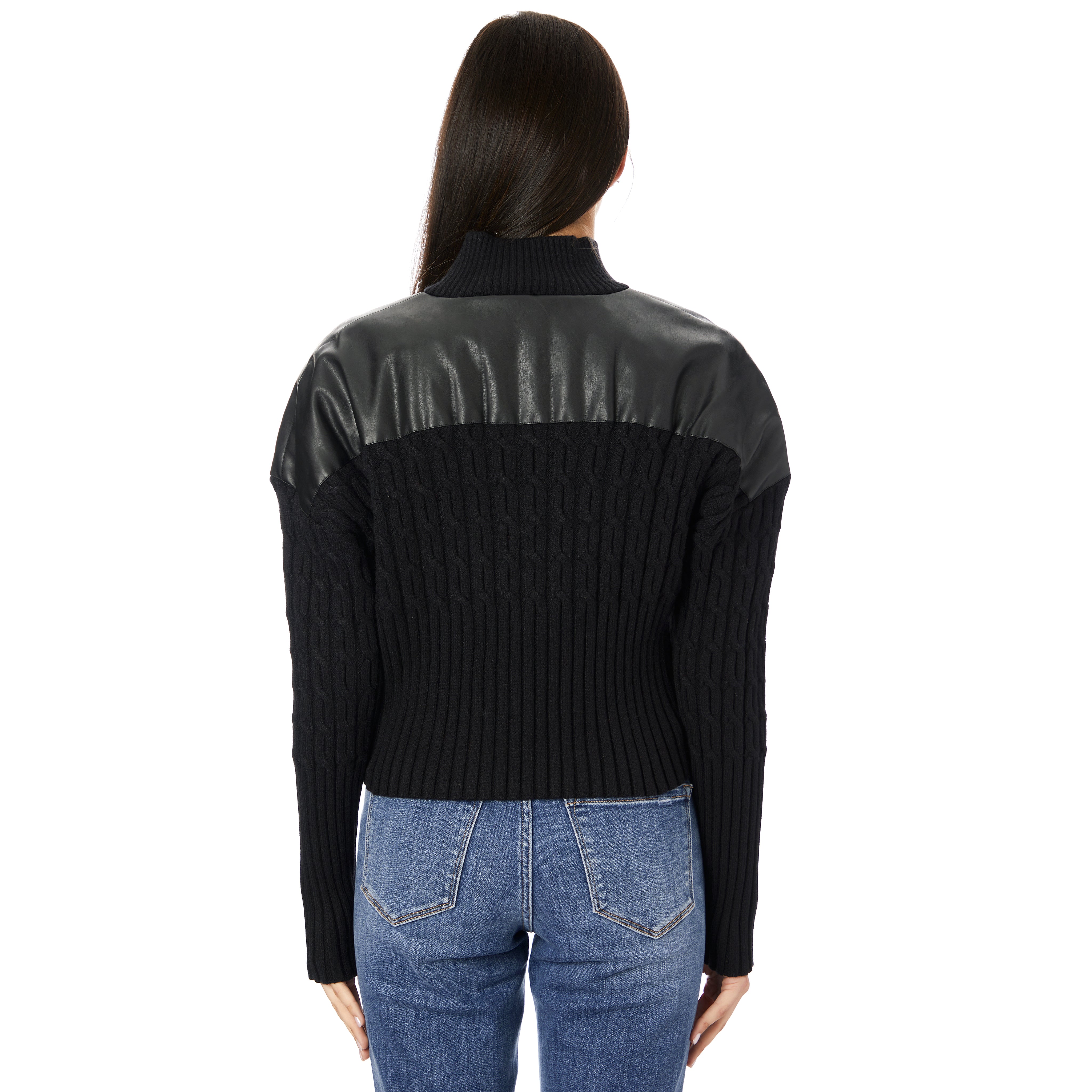 Khloe Cable Turtleneck Sweater - Denny's