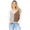 Mia Colorblock V-Neck Sweater - Denny's