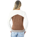 Mia Colorblock V-Neck Sweater - Denny's