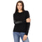 Khloe Leather Stripe Sleeve Sweater - Denny's