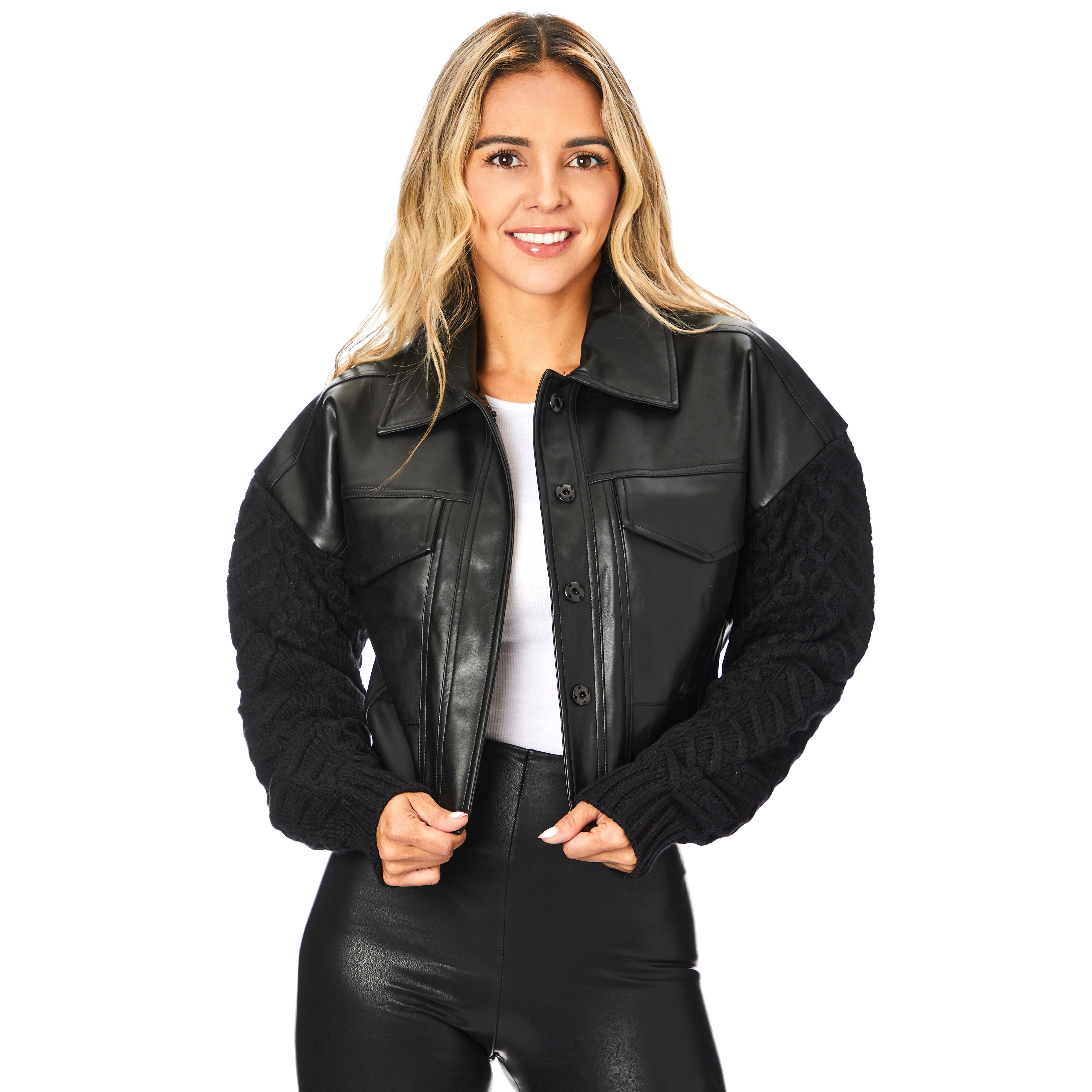 Khloe Vegan Sleeve Sweater Jacket - Denny's