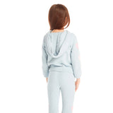 Hearts Down Arm Fuzzy Fleece Hoodie