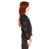 Long Sleeve Thermal With Stitch Hearts Down Arm
