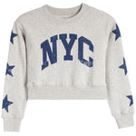 Crew Sweatshirt With Allover Black Hearts - Denny's