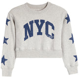 Crew Sweatshirt With Allover Black Hearts - Denny's