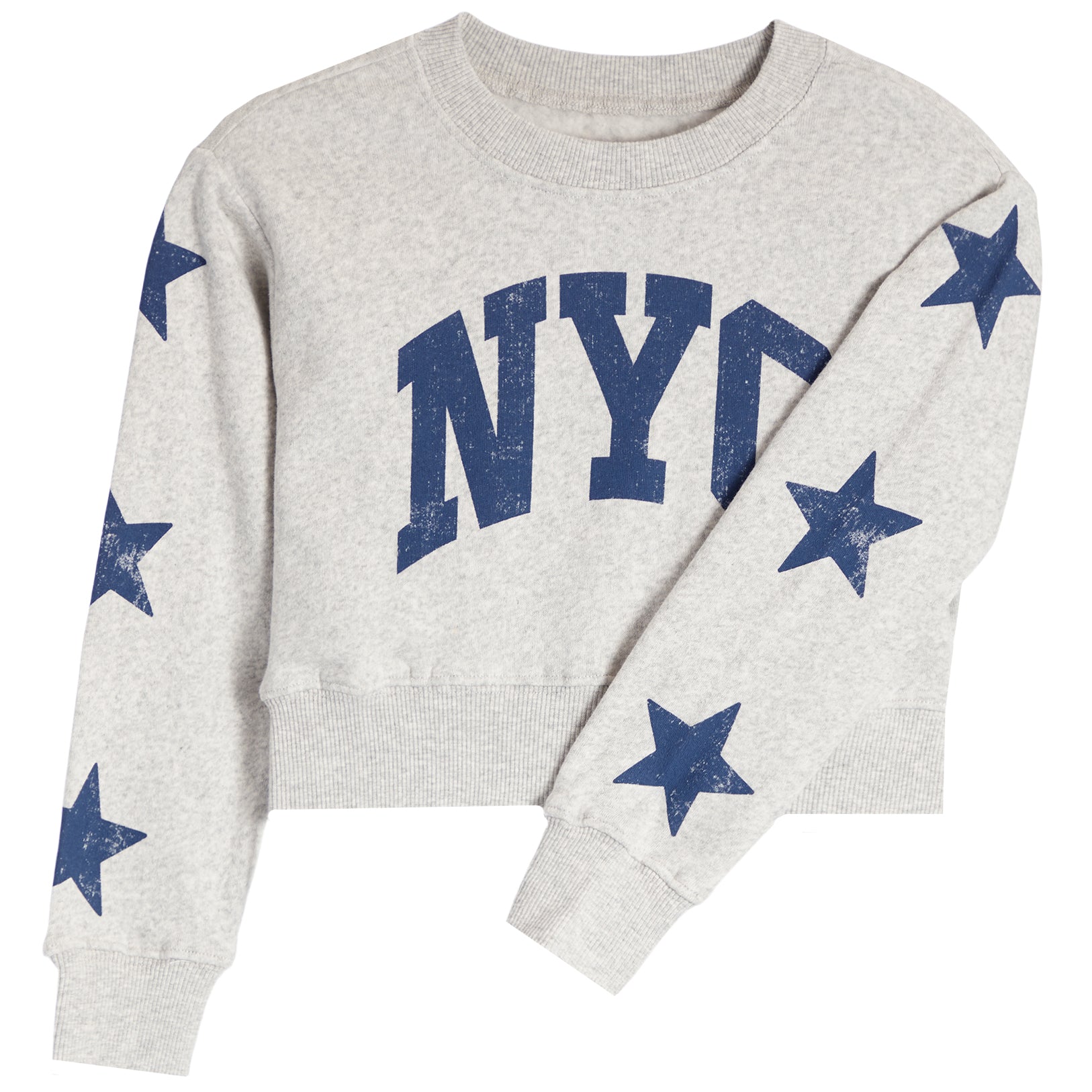 Crew Sweatshirt With Allover Black Hearts - Denny's