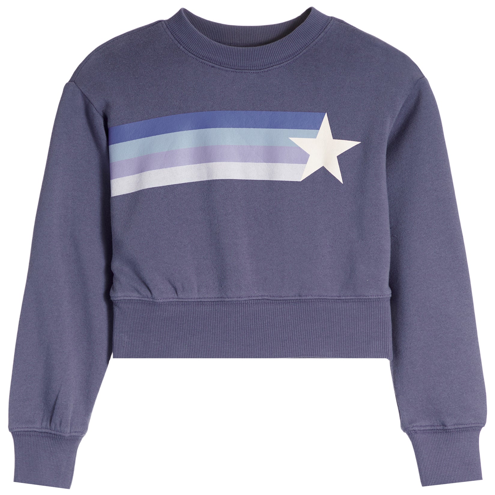 Ombre Stripe And Star Sweatshirt - Denny's