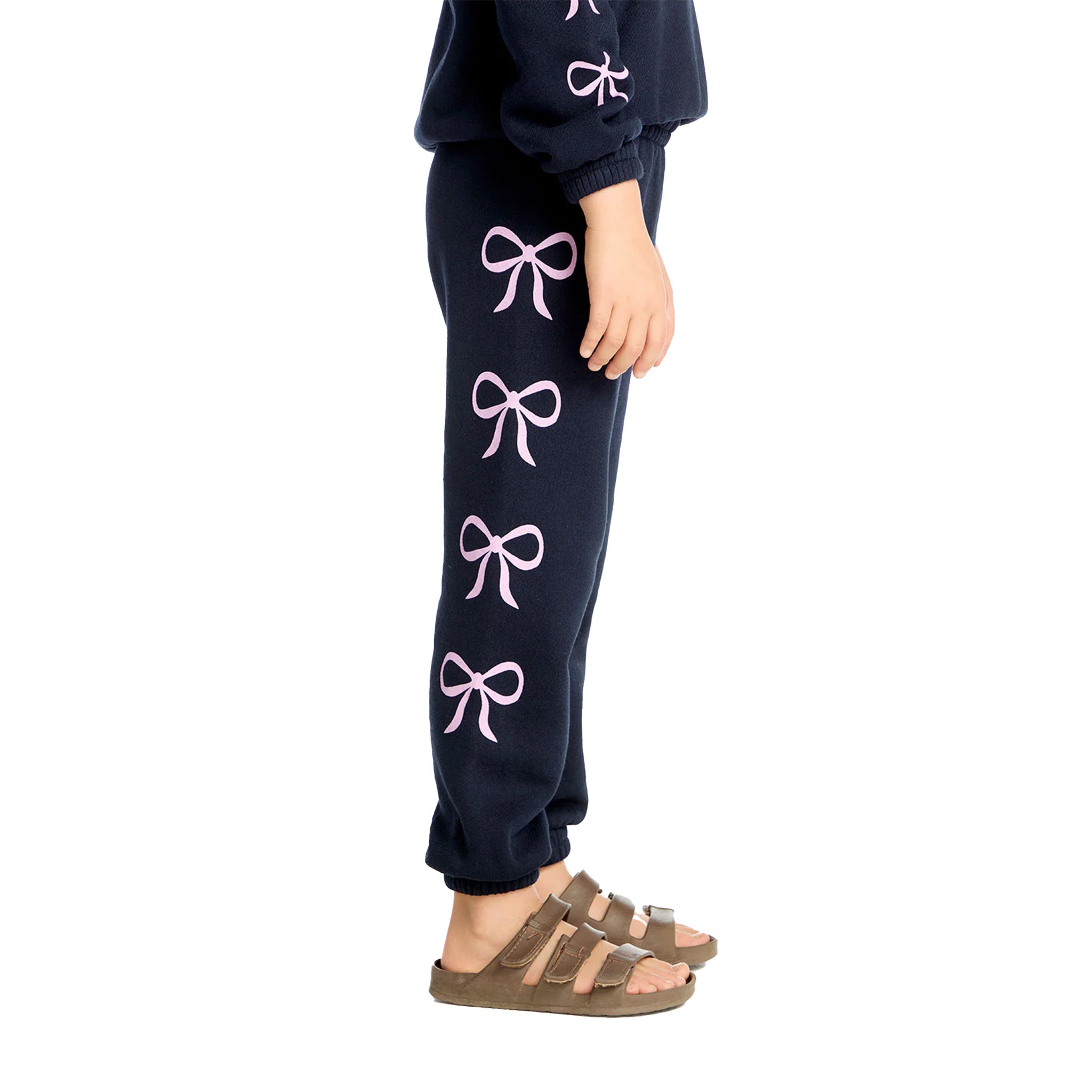 Pink Bows Down The Leg Jogger - Denny's
