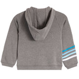 Zip Jacket With Multi Blue Stripes And Heart