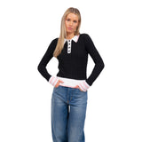 Bobbie Half Button Up Polo - Denny's