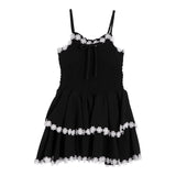 Guaze Dress With White Daisies