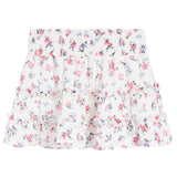 Floral Ruffle Smock Skirt