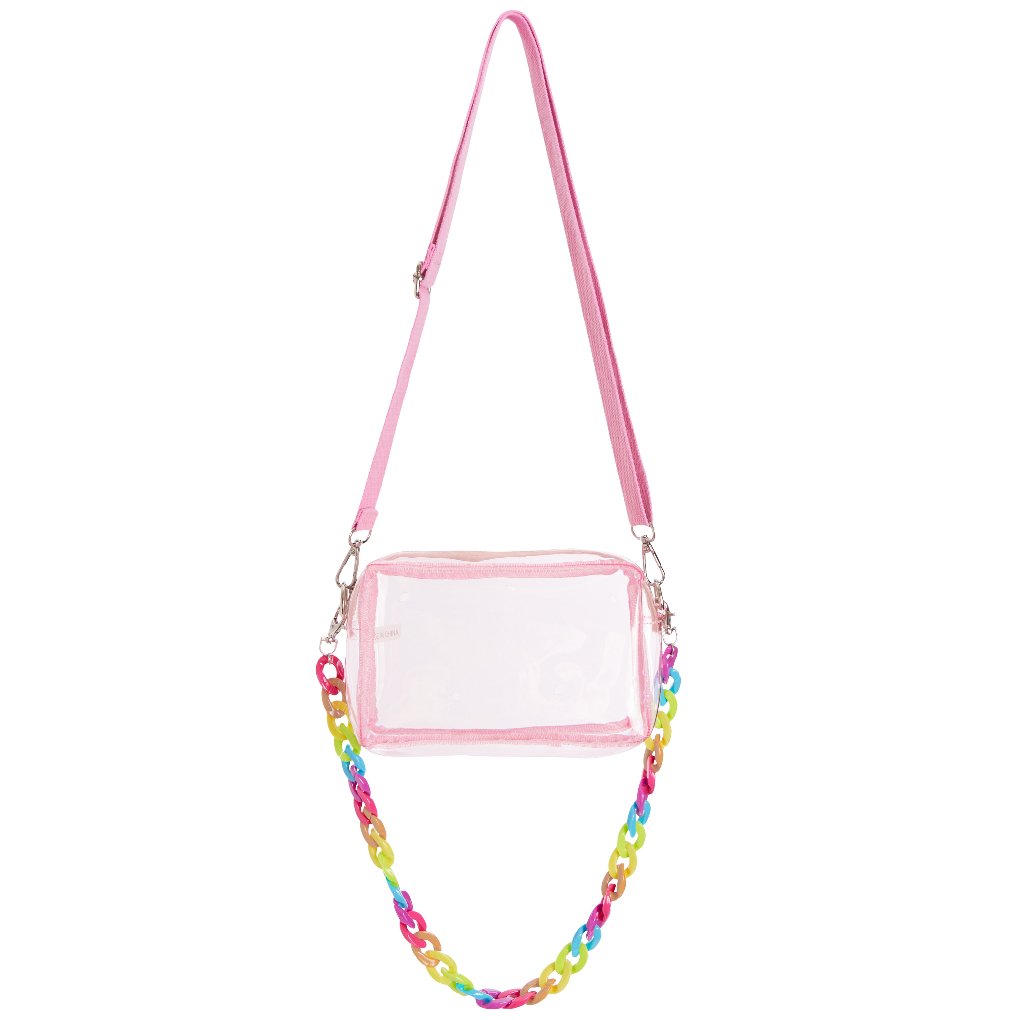 Chain Link Clear Camera Bag with Charms - Denny's