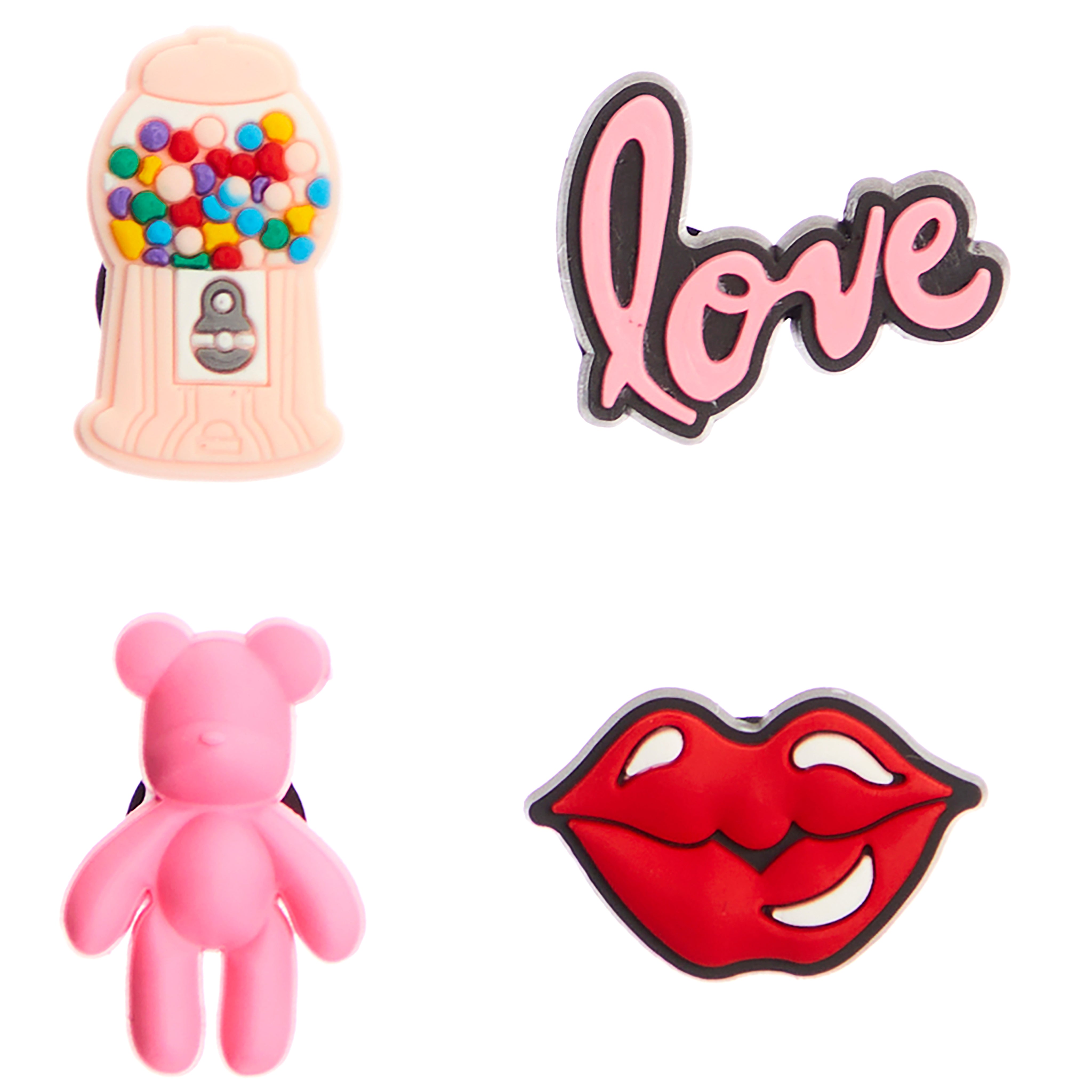 Lip, Teddy, Bubblegum & Love Shoe Charms - Denny's