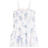 Blue Floral Smock Dress