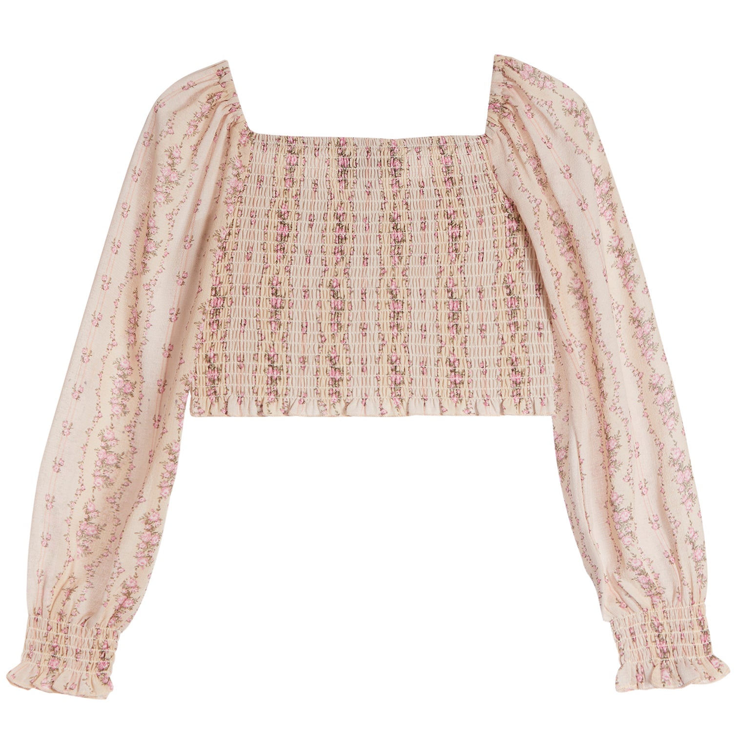 Chloe Cottage Stripe Smock Top - Denny's