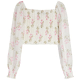 Chloe Country Floral Smocked Top - Denny's