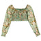 Chloe Baroque Floral Long Sleeve Top - Denny's