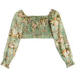 Chloe Baroque Floral Long Sleeve Top - Denny's