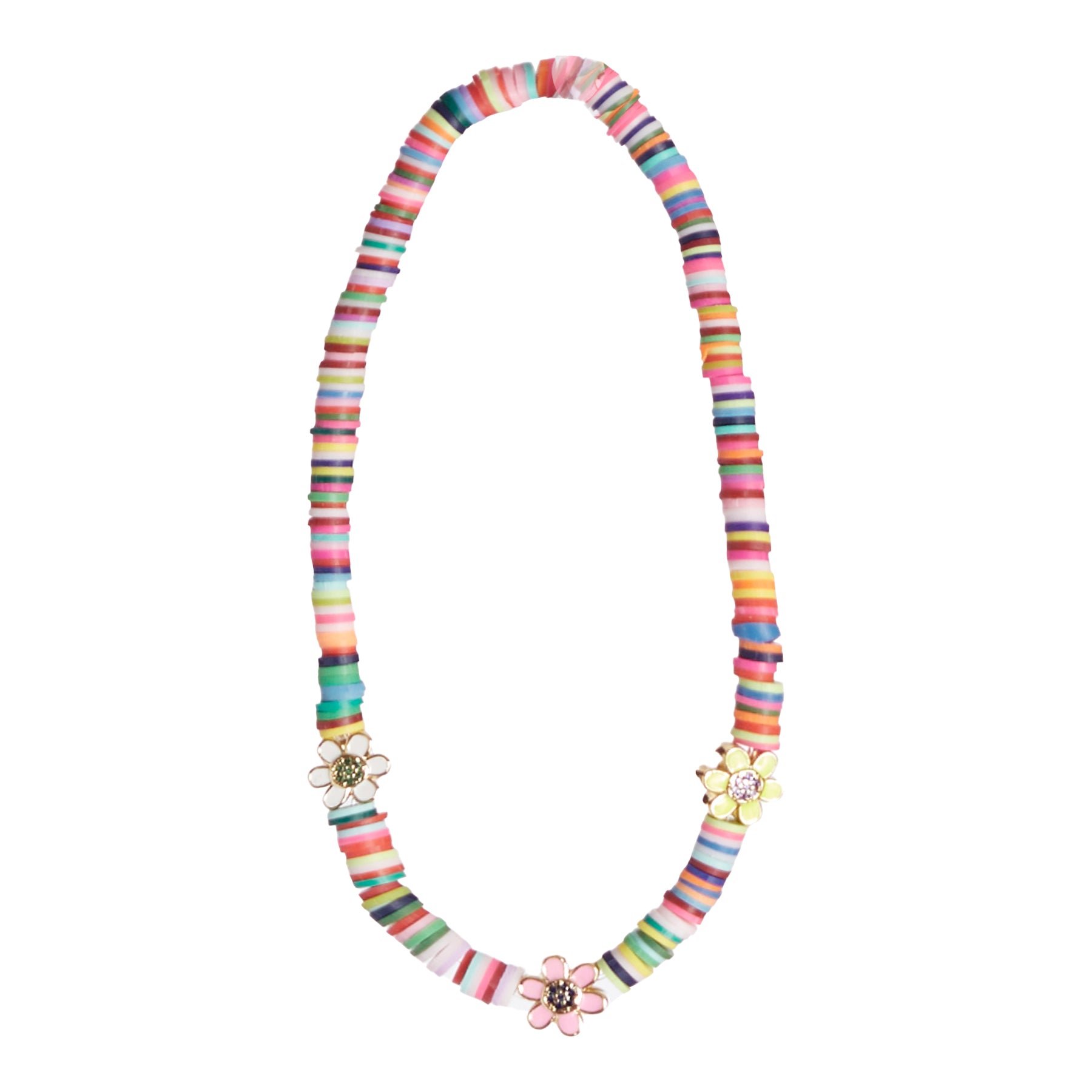 Flower Heishi Choker Necklace - Denny's