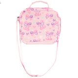 Quilted Ruffle Cherry Bow Charm Lunchbox