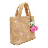 Cherry Mini Straw Beach Tote