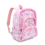 Quilted Ruffle Cherry Bow Backpack