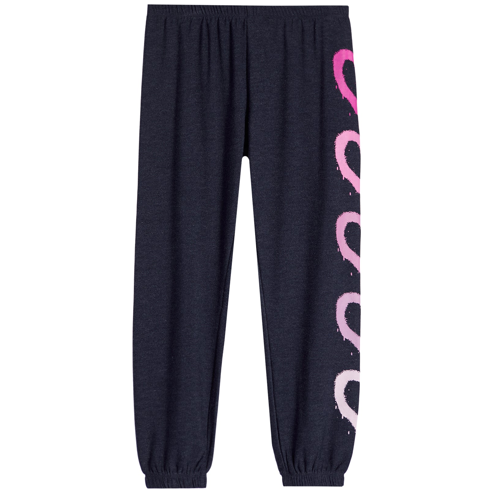 Ombre Spray Paint Pink Hearts Jogger - Denny's