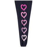 Ombre Spray Paint Pink Hearts Jogger - Denny's