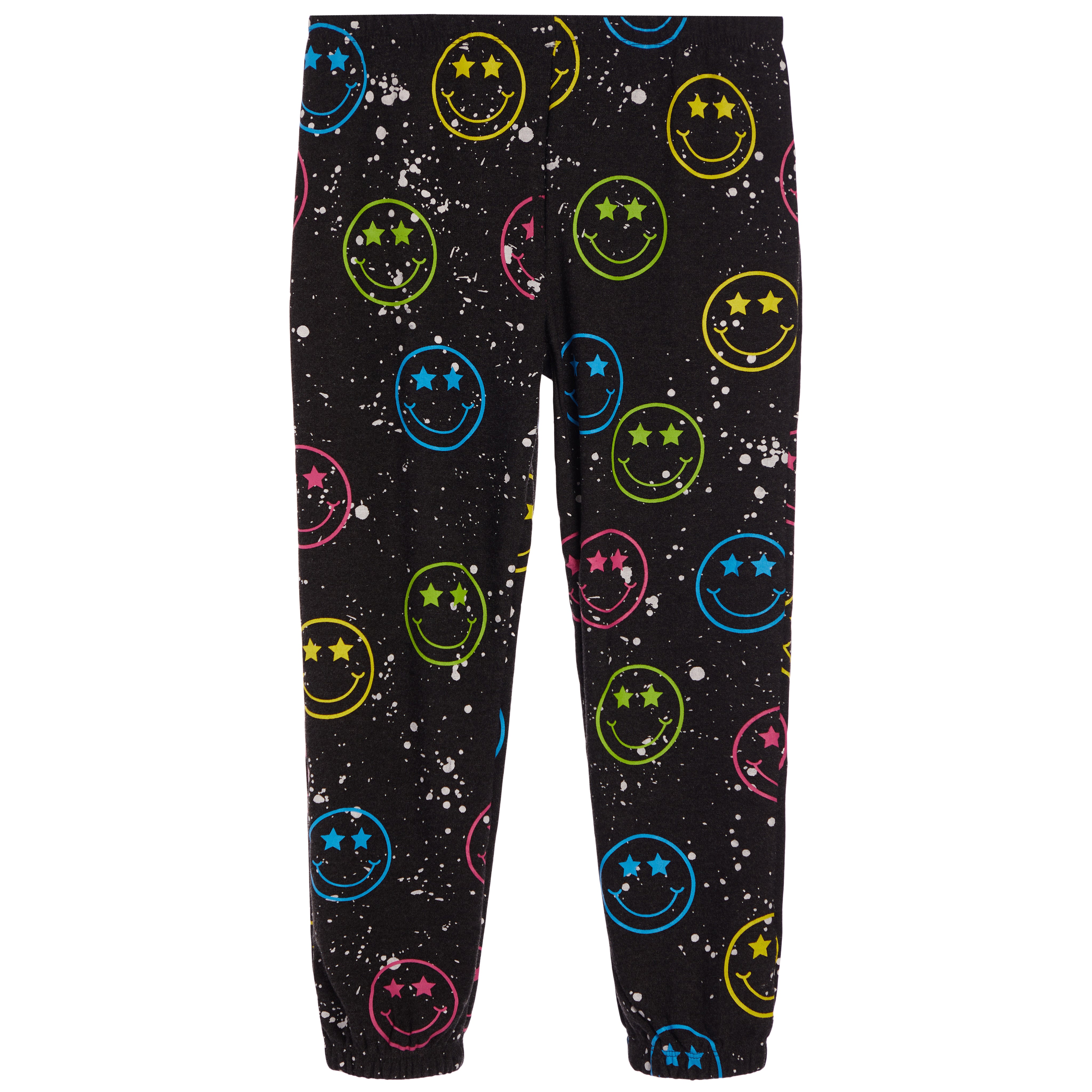 Allover Neon Smiley Face Jogger - Denny's